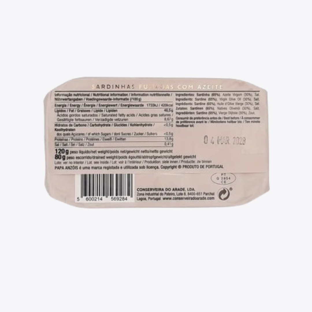 Conserva Sardinha Fumada com Azeite Papa Anzóis 120g