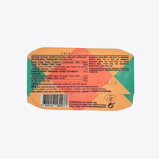 Caballa en Conserva con Aceite de Oliva Papa Azóis 120g