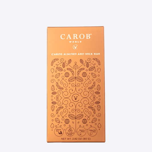 Tablete Carob, Almond and Milk Carob World 80g