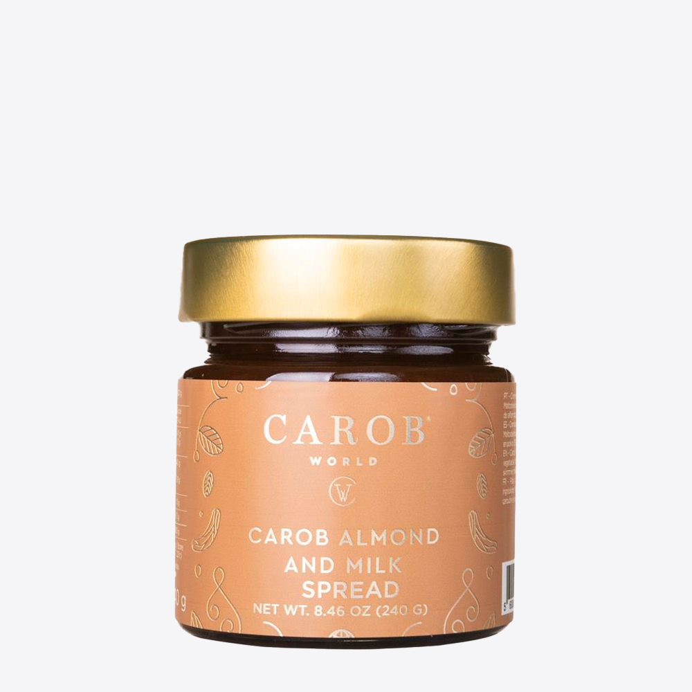 Creme de Barrar Carob, Almond and Milk Carob World 240g